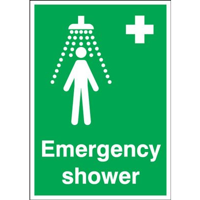 Emergency Shower First Aid Safety Sign