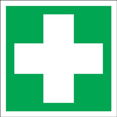 First Aid Signs - Square - Cross Only