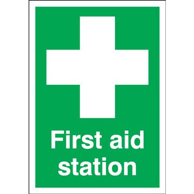 First Aid Station Safety Sign