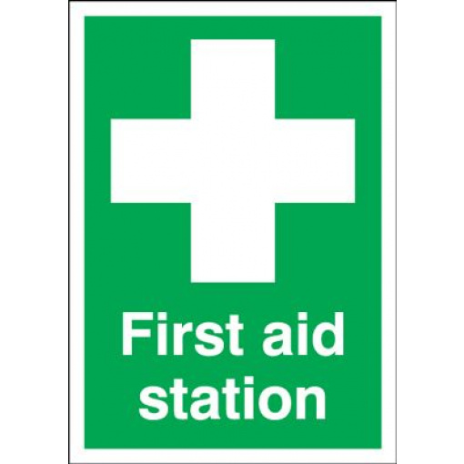 First Aid Station Safety Sign