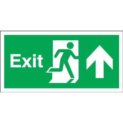 150x450mm Exit (Symbol) Arrow Up Rigid