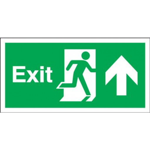 150x450mm Exit (Symbol) Arrow Up Rigid