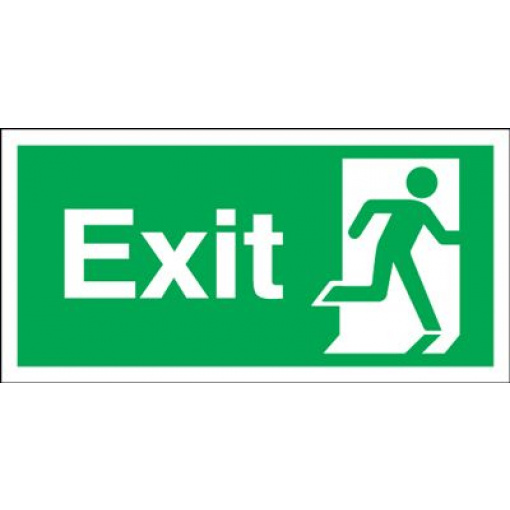 150x450mm Exit (Symbol on Right) Rigid