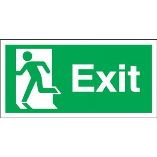 150x450mm Exit (Symbol on Left) Rigid