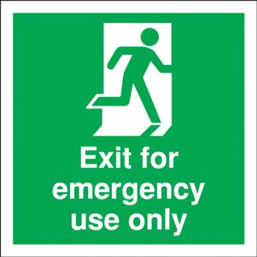 Exit For Emergency Use Only Fire Safety Sign