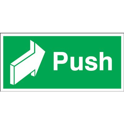 Push Safety Sign - Landscape