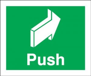 Push Safety Sign - Portrait