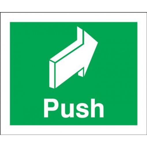 Push Safety Sign - Portrait