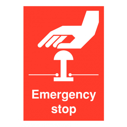 Emergency Stop Safety Sign