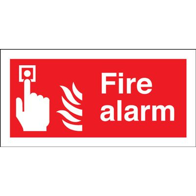 Fire Alarm Safety Sign - Landscape