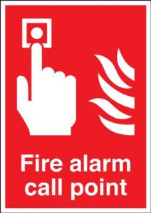 Fire Alarm Call Point Safety Sign - Portrait