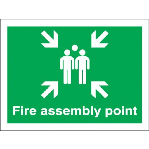 Fire Assembly Point Safety Sign - Landscape