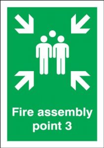 Point 3 Fire Assembly Safety Sign