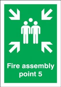 Point 5 Fire Assembly Safety Sign