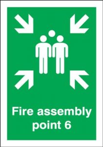 Point 6 Fire Assembly Safety Sign