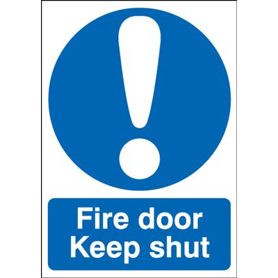 Fire Door Keep Shut Mandatory Safety Sign - Portrait