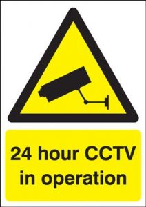 24 Hour CCTV in Operation Security Safety Sign - Portrait