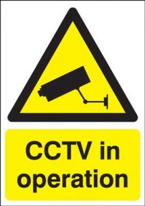 CCTV In Operation Security Safety Sign - Portrait