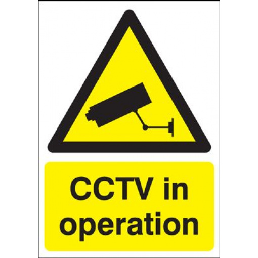 CCTV In Operation Security Safety Sign - Portrait