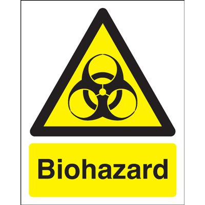 Biohazard Hazard Safety Sign - Portrait