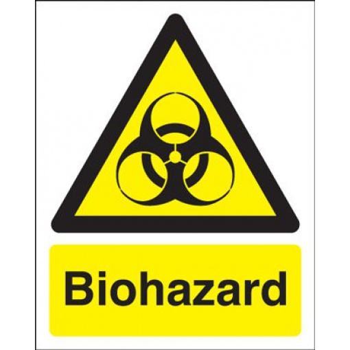 Biohazard Hazard Safety Sign - Portrait