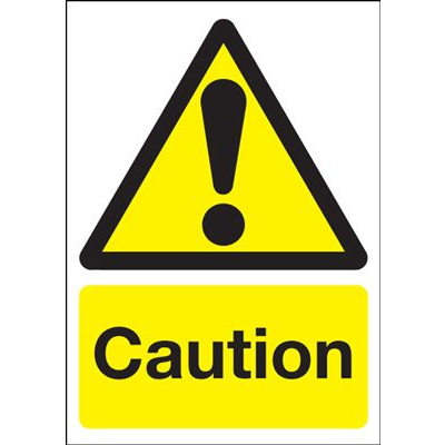 Caution Hazard Safety Sign - Portrait