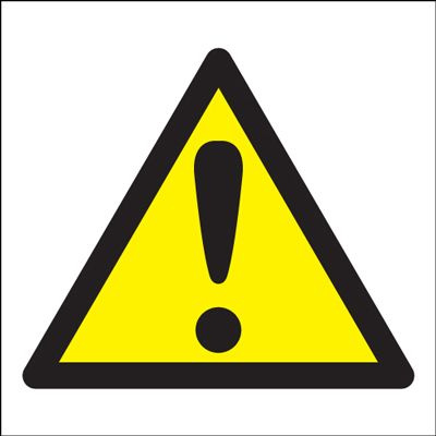 Caution Symbol Only Hazard Safety Sign Square