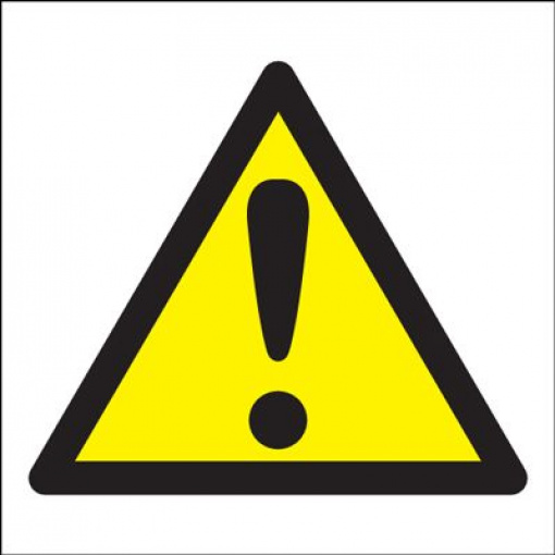 Caution Symbol Only Hazard Safety Sign Square