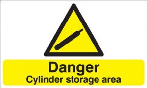 Danger Cylinder Storage Area Safety Sign - Landscape