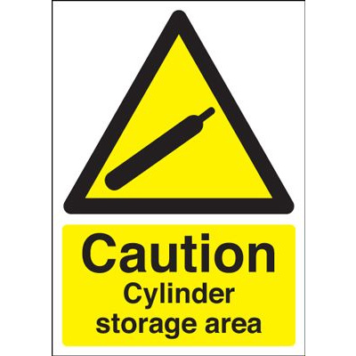 Caution Cylinder Storage Area Sign - Portrait