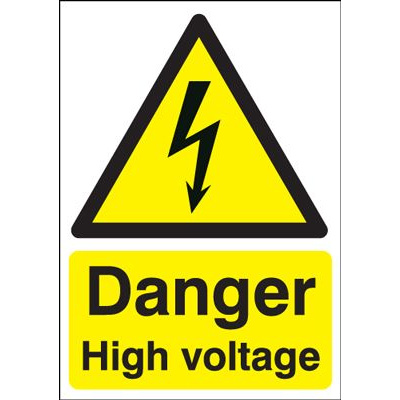 Danger High Voltage Safety Sign