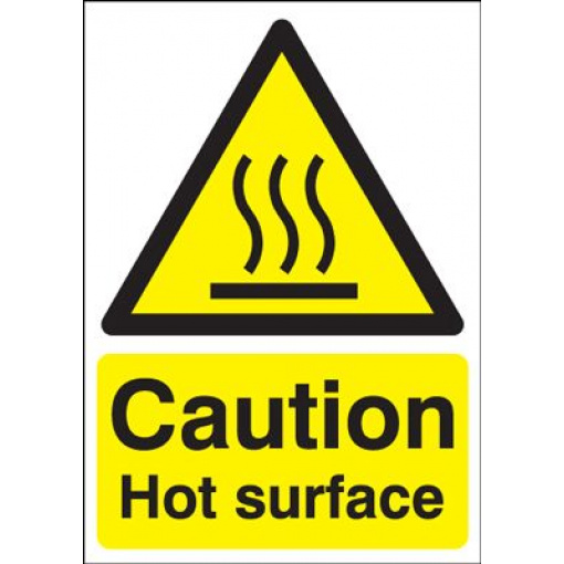 Caution Hot Surface Safety Sign