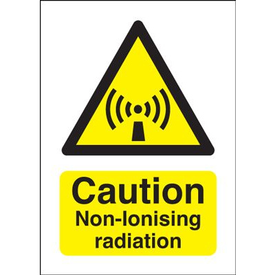 Caution Non-Ionising Radiation Safety Sign - Portrait