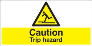 Caution Trip Hazard Safety Sign - Landscape