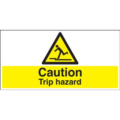 Caution Trip Hazard Safety Sign - Landscape