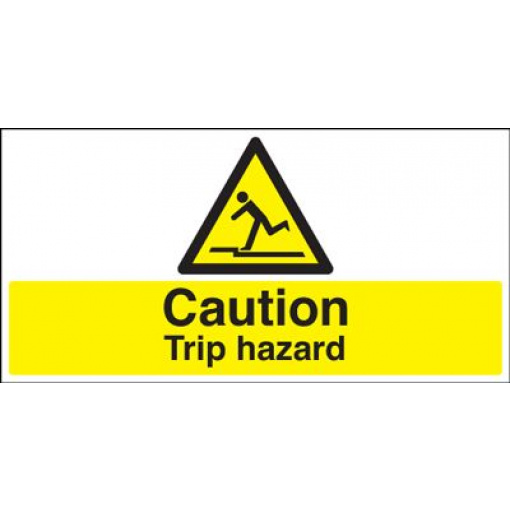 Caution Trip Hazard Safety Sign - Landscape
