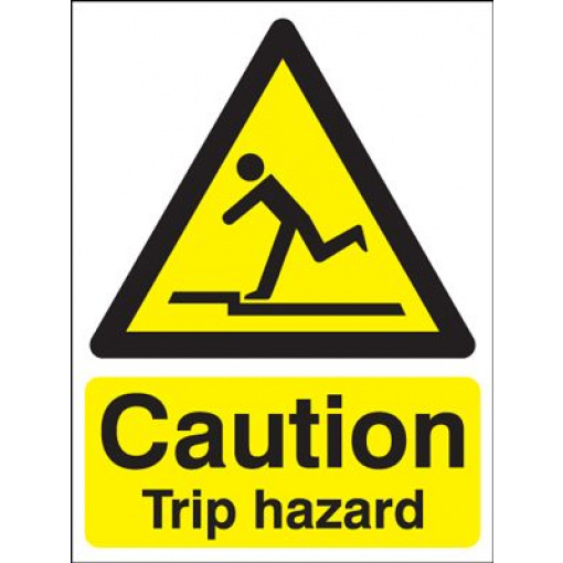 Caution Trip Hazard Safety Sign