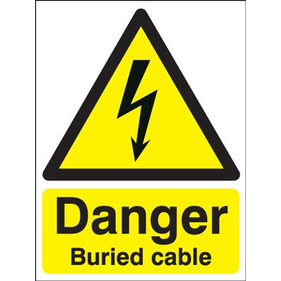 Danger Buried Cable Safety Sign