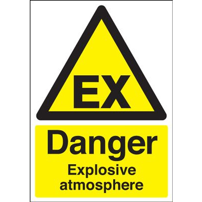 Danger Explosive Atmosphere Safety Sign