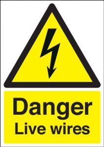 Danger Live Wires Safety Sign