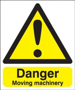 Danger Moving Machinery Hazard Safety Sign