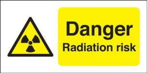 Danger Radiation Risk Safety Sign - Landscape