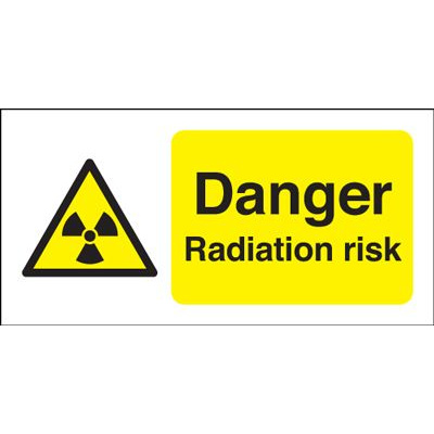 Danger Radiation Risk Safety Sign - Landscape