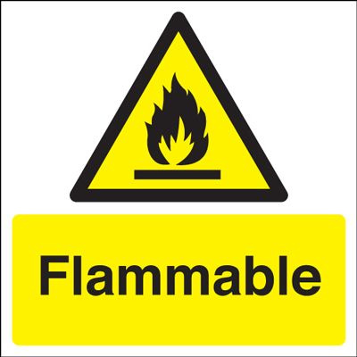 Flammable Hazard Safety Sign