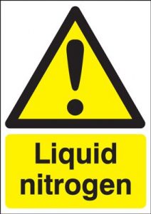 Liquid Nitrogen Hazard Safety Sign - Portrait