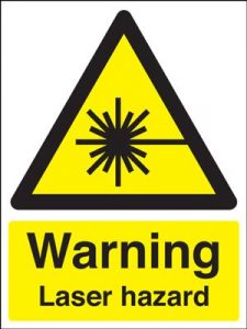 Warning Laser Hazard Safety Sign - Portrait