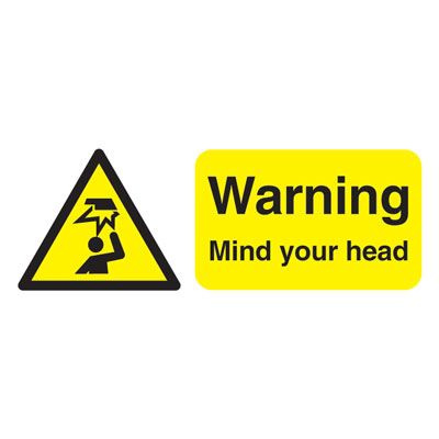 Warning Mind Your Head Safety Sign - Landscape