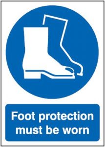 Foot Protection Must Be Worn Mandatory Safety Sign