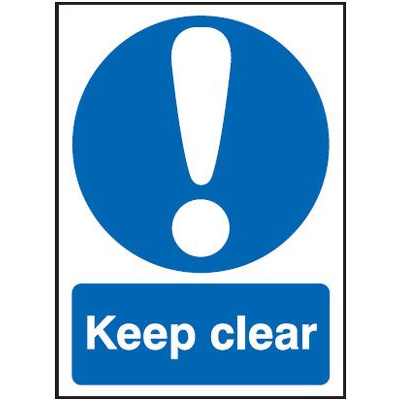 Keep Clear Mandatory Safety Sign