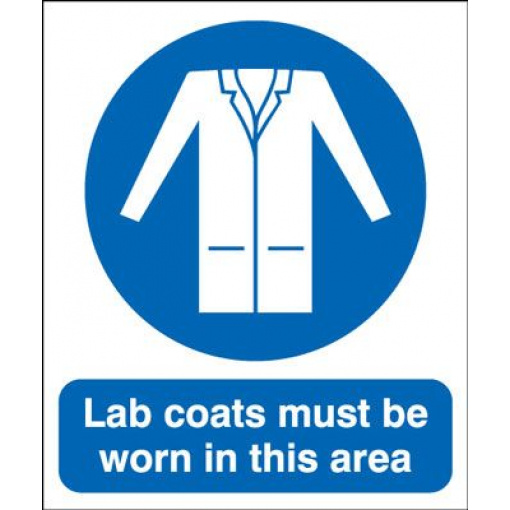 Lab Coats Must Be Worn In This Area Safety Sign